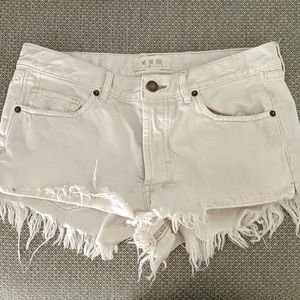 Free people cream shorts